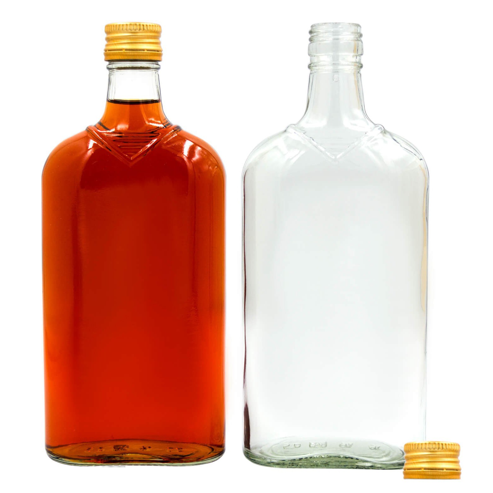 Sticlă de sticlă 500ml 22cm plată megamix.sk