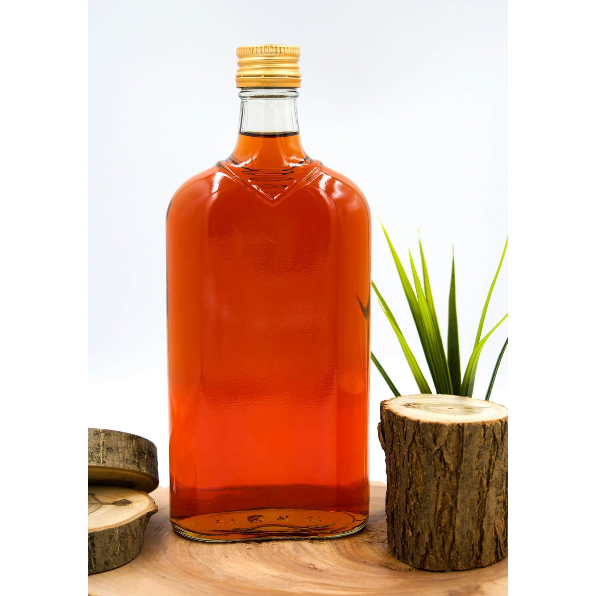 Sticlă de sticlă 500ml 22cm plată megamix.sk