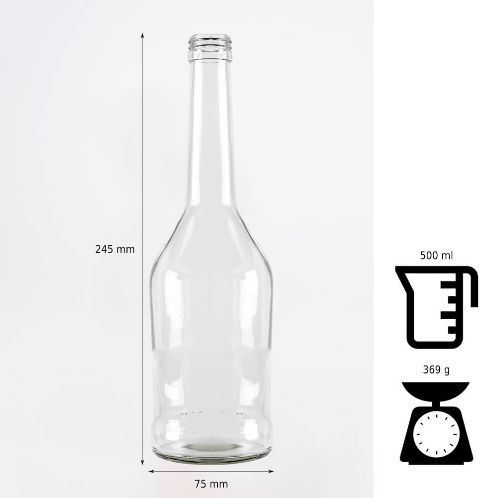 Sticlă de sticlă 500ml 24cm NAPOLEON megamix.sk