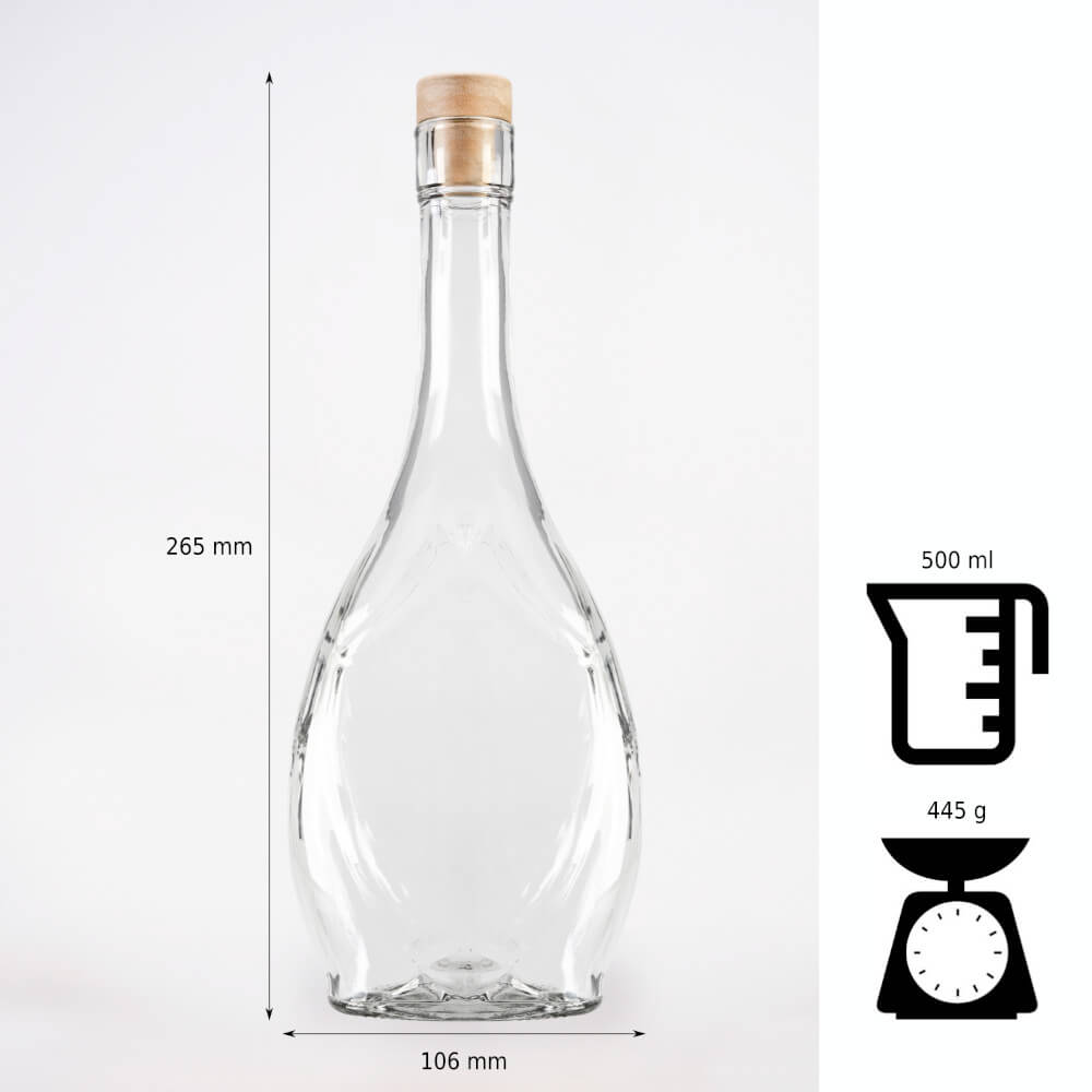 Sticlă de sticlă 500ml 26cm ICONA megamix.sk