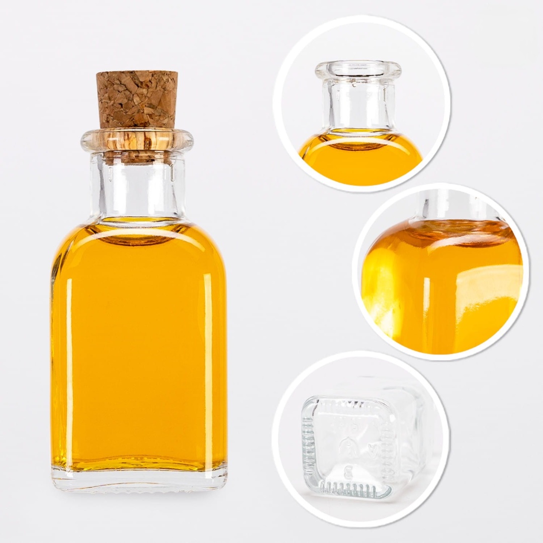 Sticlă de sticlă 50ml 8cm QUADRA megamix.sk