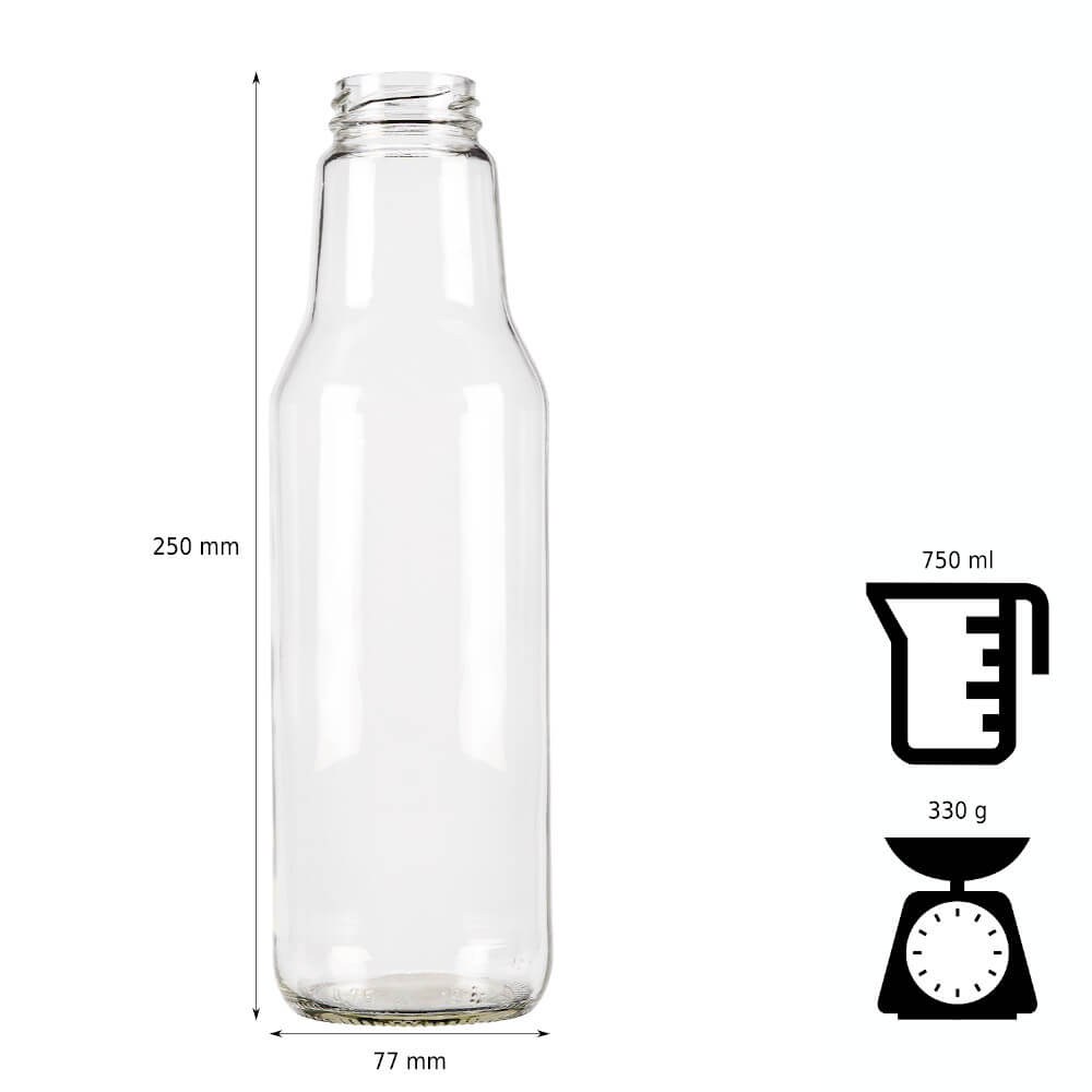 Sticlă de sticlă 750ml 25cm SUC megamix.sk