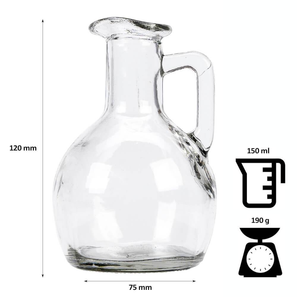 Sticla de sticlă pentru ulei 150 ml cu dop megamix.sk