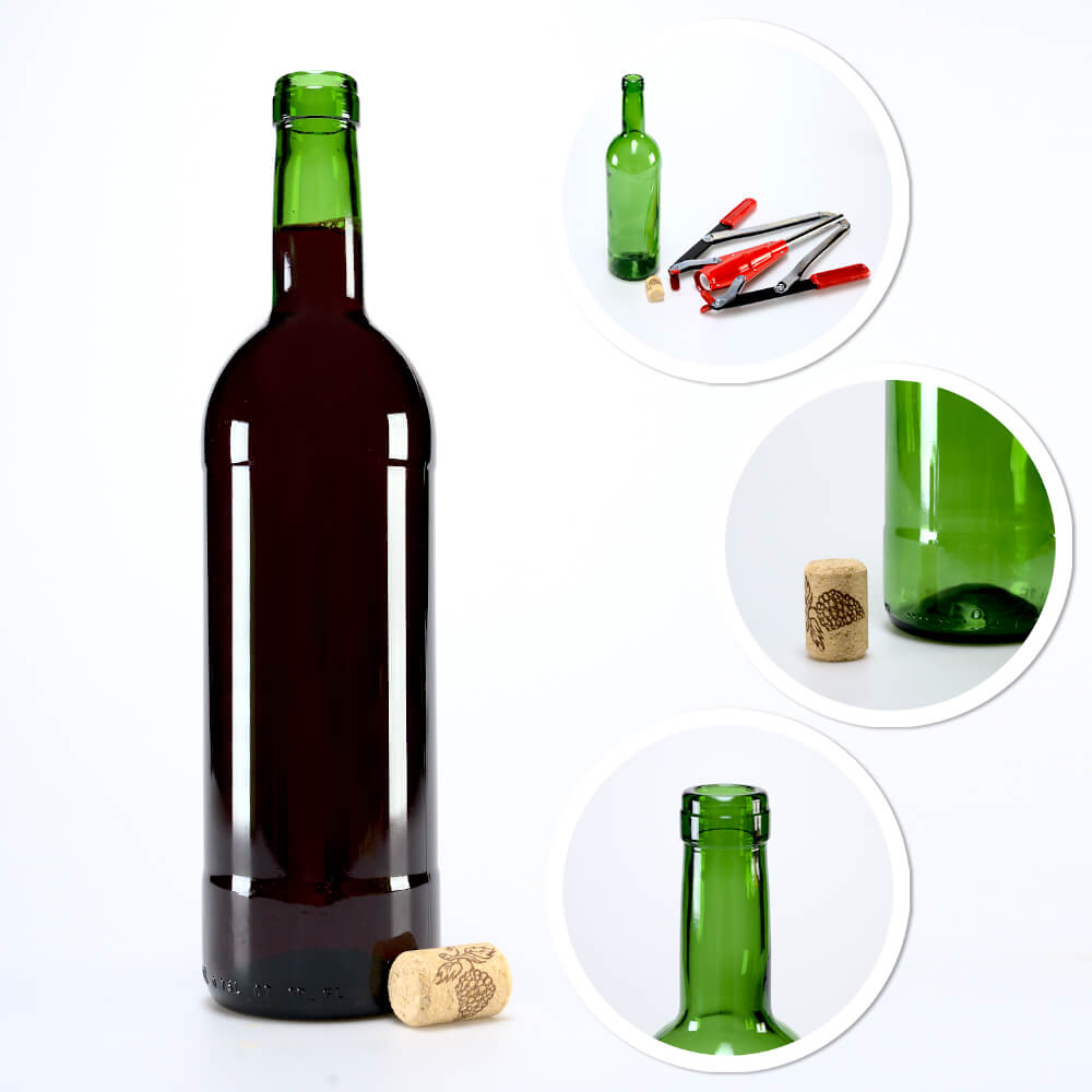 Sticlă de vin 750ml 29cm verde megamix.sk