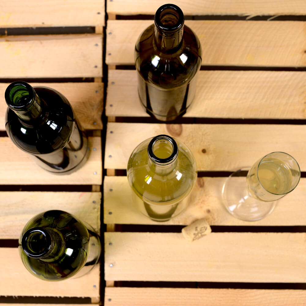 Sticlă de vin 750ml 29cm verde megamix.sk