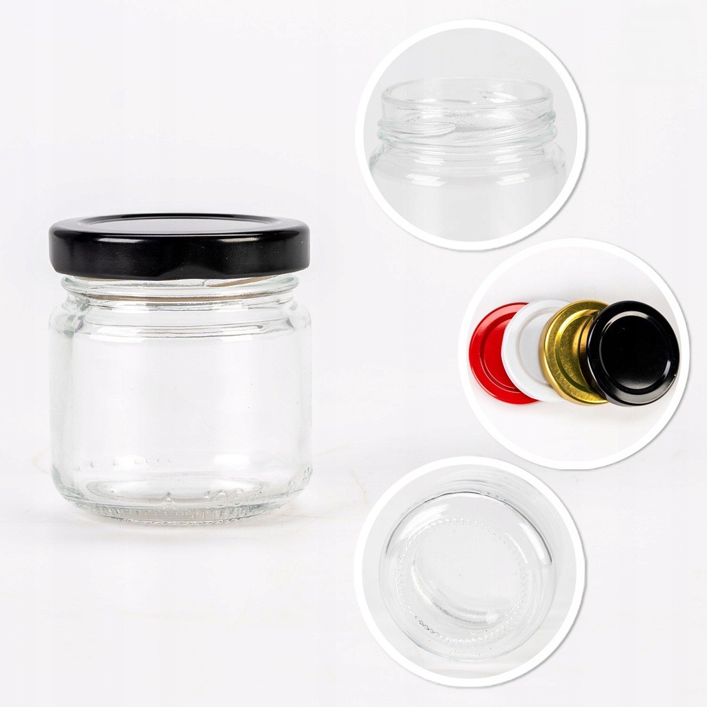 Recipient din sticlă cutie 100ml 5cm cu capac megamix.sk