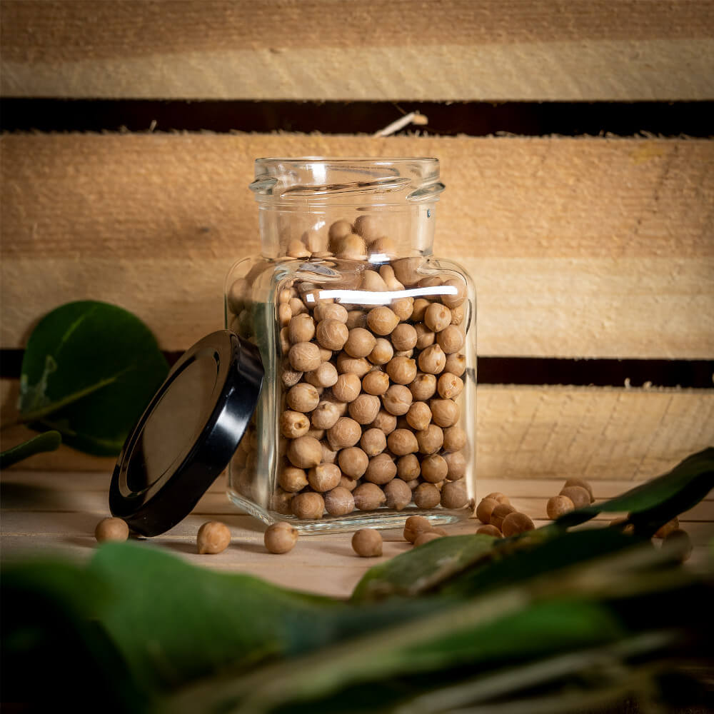 Recipient din sticlă doză 150ml 9cm cu capac megamix.sk