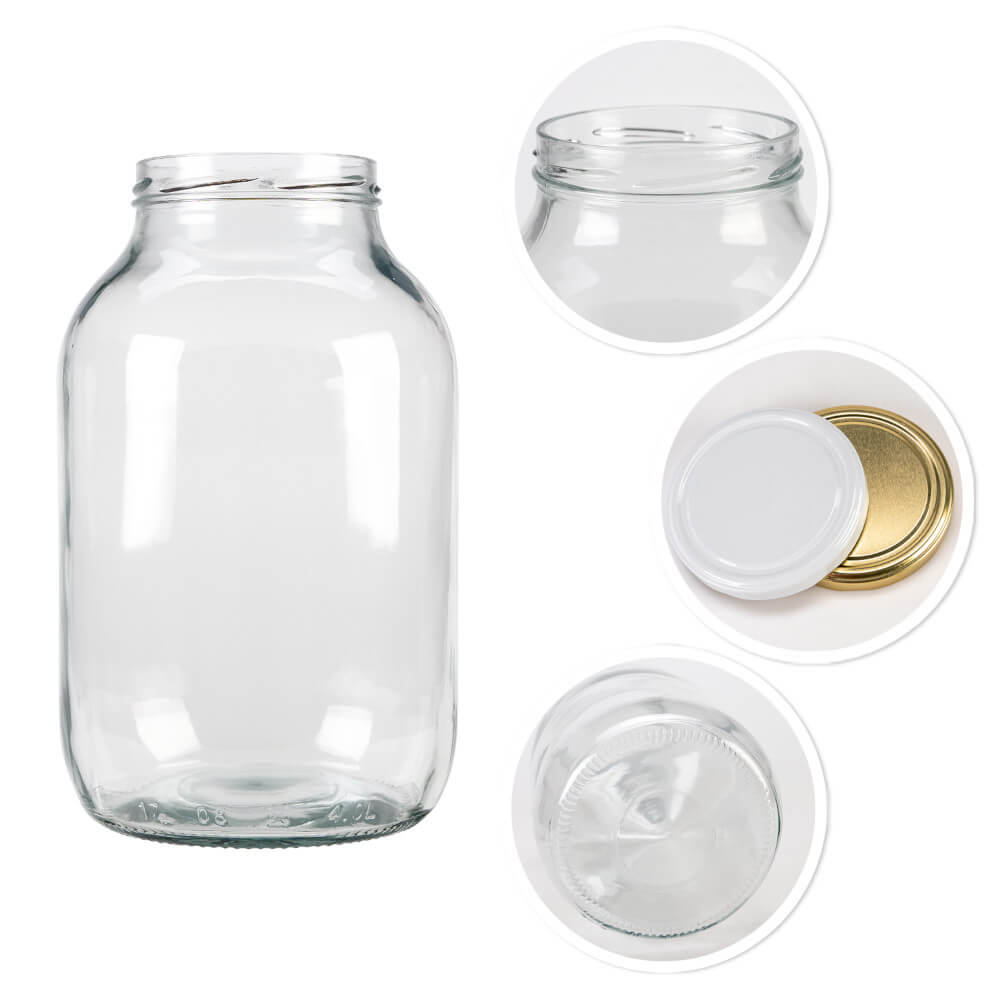 Recipient de sticlă cutie 4000ml 26cm cu capac megamix.sk