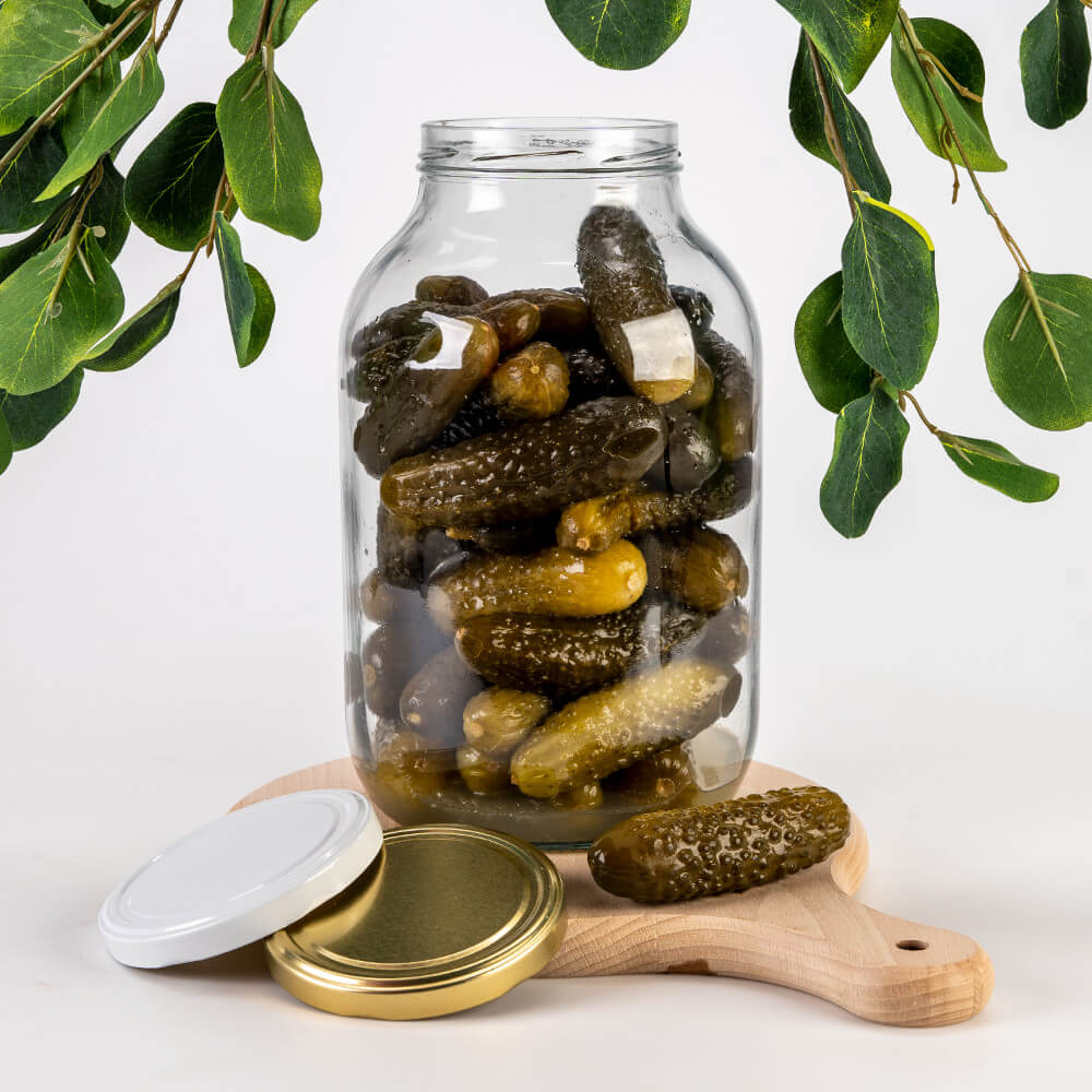 Recipient de sticlă cutie 4000ml 26cm cu capac megamix.sk