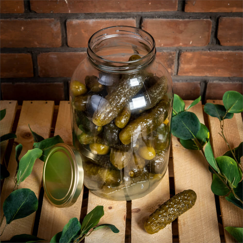 Recipient de sticlă cutie 4000ml 26cm cu capac megamix.sk