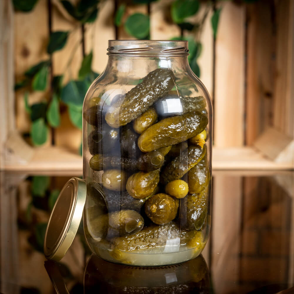 Recipient de sticlă cutie 4000ml 26cm cu capac megamix.sk