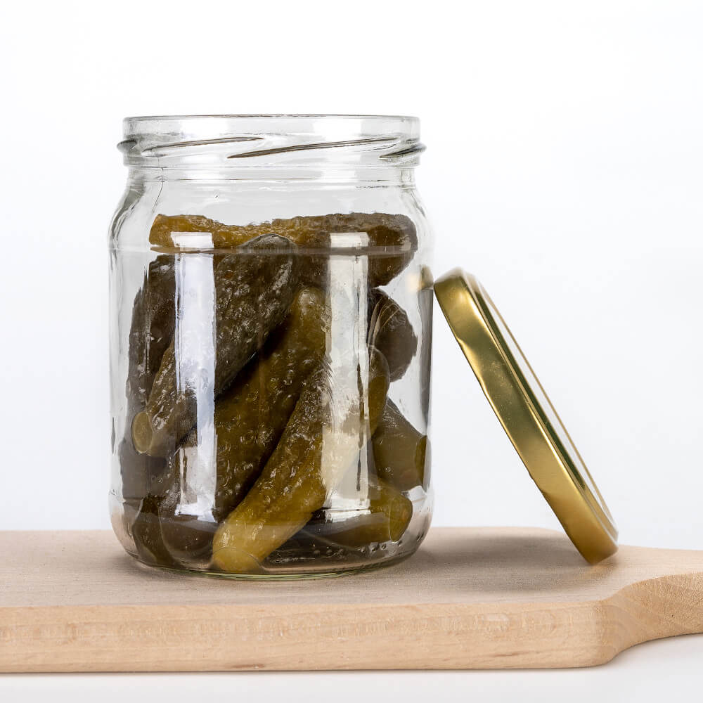 Recipient de sticlă doză 520ml 11cm cu capac megamix.sk