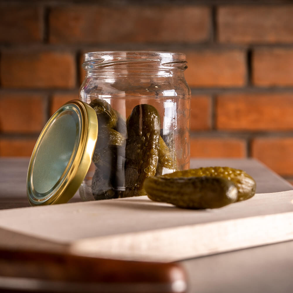 Recipient de sticlă doză 520ml 11cm cu capac megamix.sk