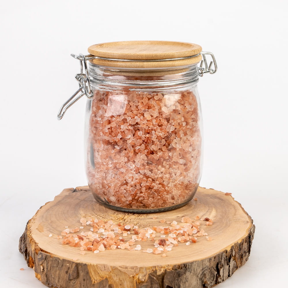 Recipient din sticlă borcan 700ml 14cm cu capac sigilant din lemn megamix.sk