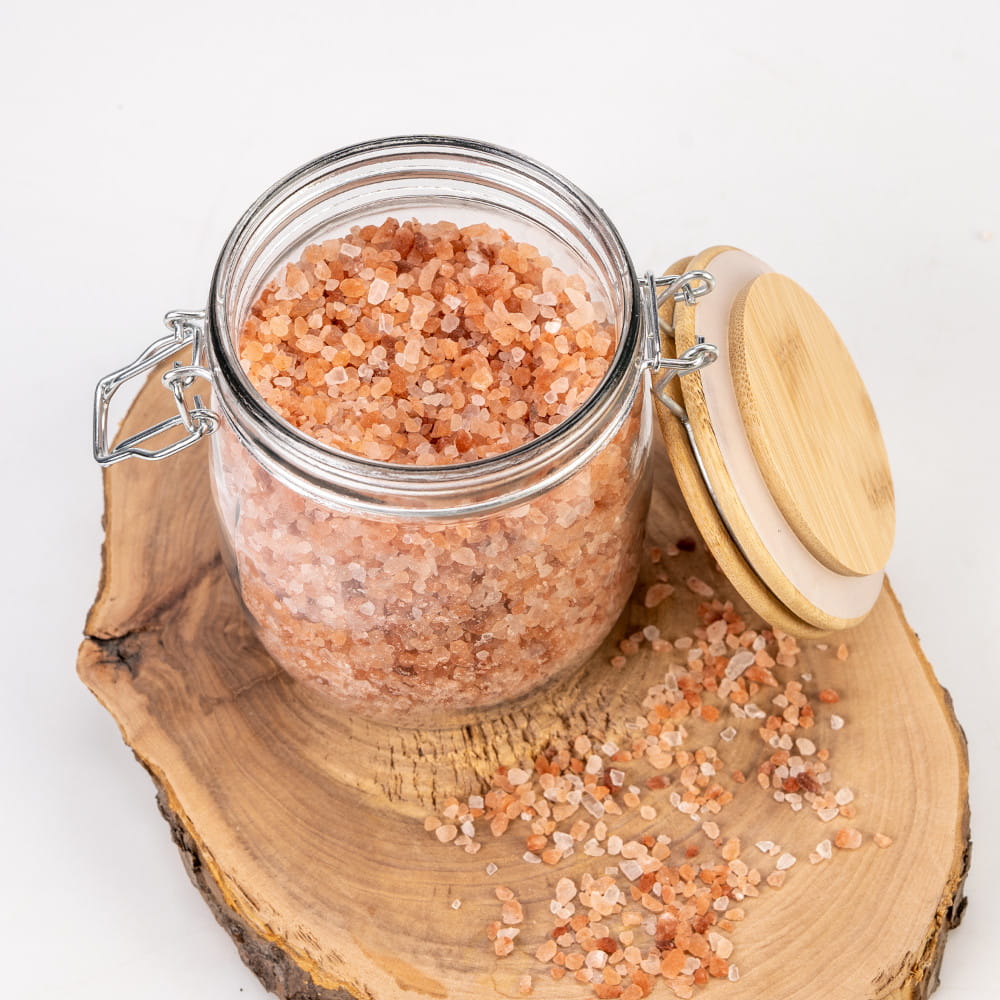 Recipient din sticlă borcan 700ml 14cm cu capac sigilant din lemn megamix.sk