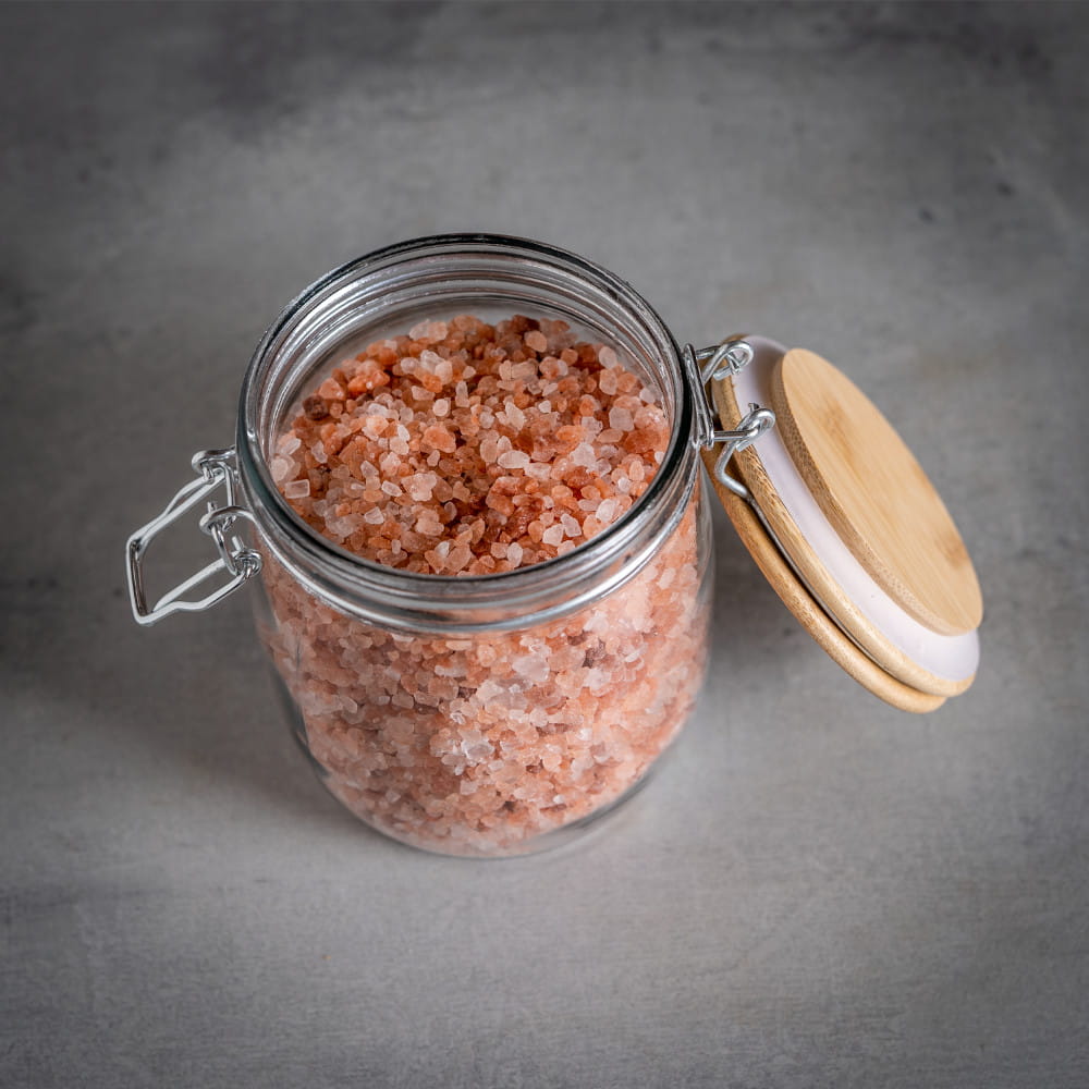 Recipient din sticlă borcan 700ml 14cm cu capac sigilant din lemn megamix.sk