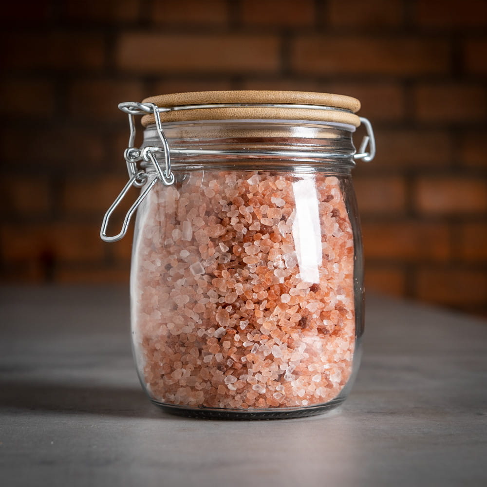 Recipient din sticlă borcan 700ml 14cm cu capac sigilant din lemn megamix.sk