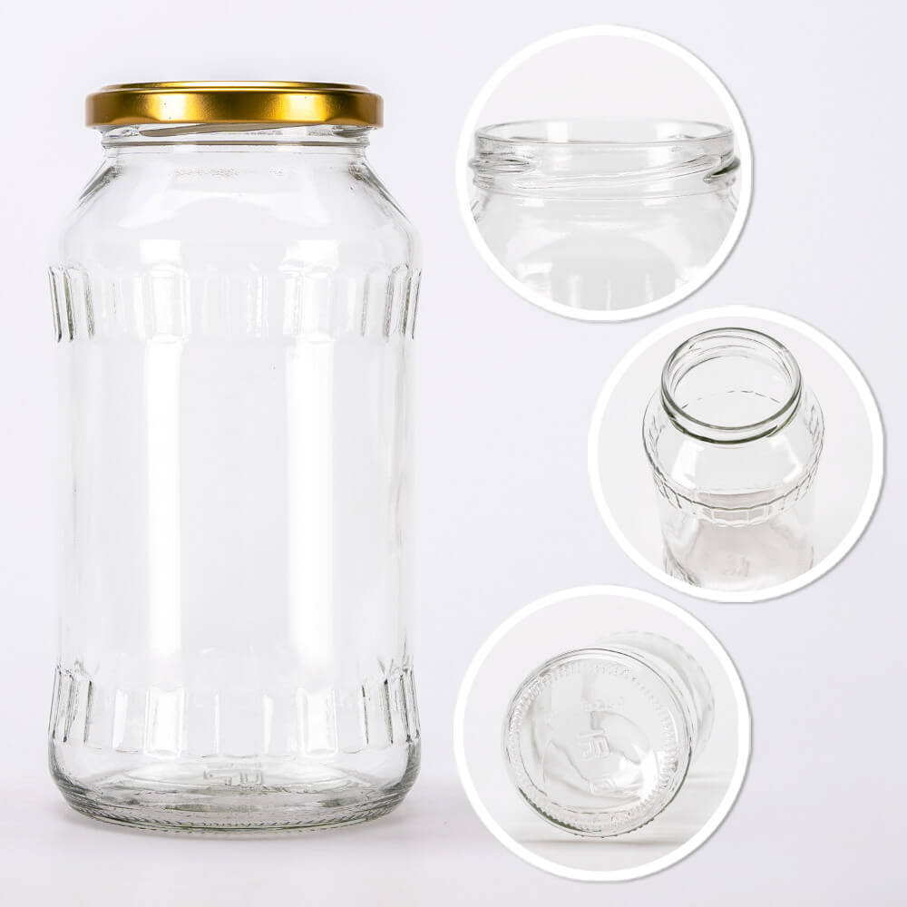 Recipient din sticlă doză 720ml 16cm cu capac megamix.sk