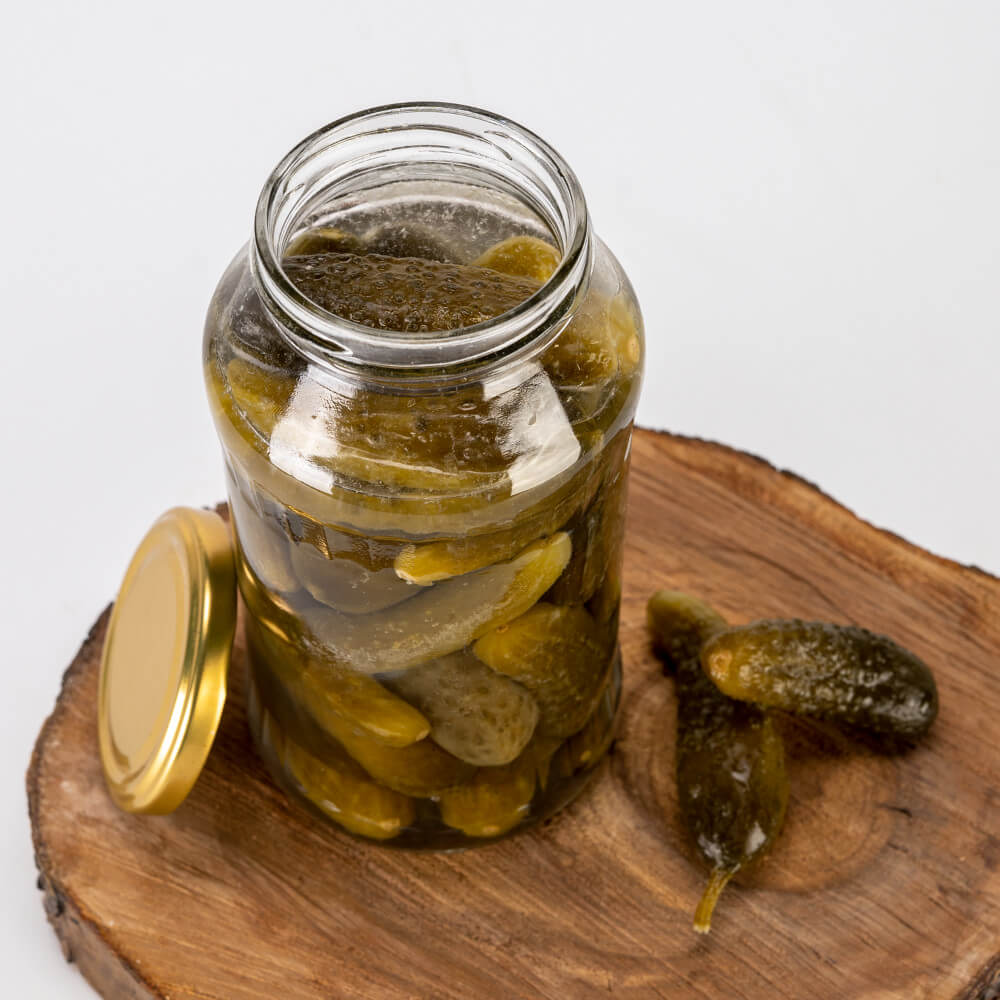 Recipient din sticlă doză 720ml 16cm cu capac megamix.sk