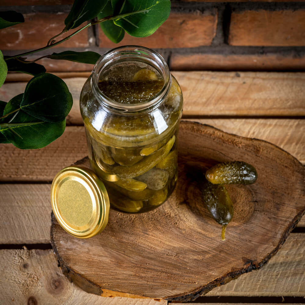 Recipient din sticlă doză 720ml 16cm cu capac megamix.sk