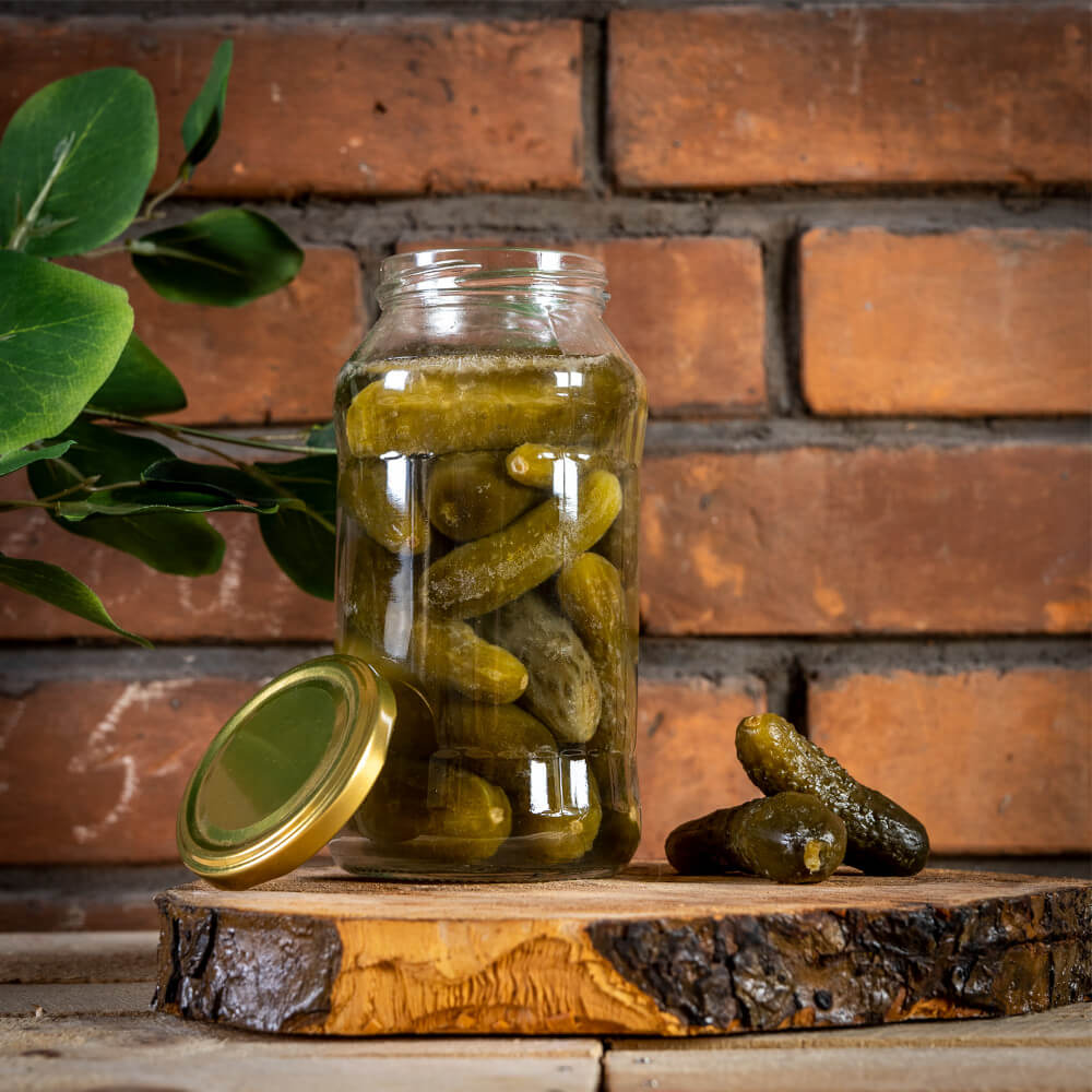 Recipient din sticlă doză 720ml 16cm cu capac megamix.sk