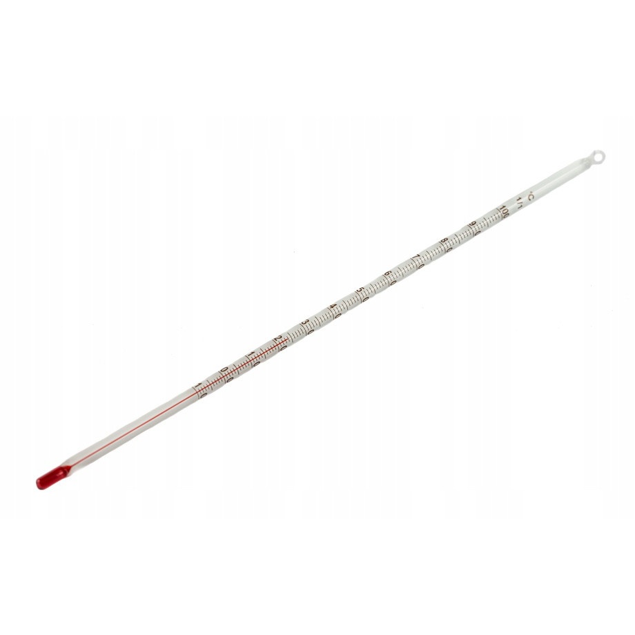 termometru lung din sticlă fără mercur +50C 30cm megamix.sk