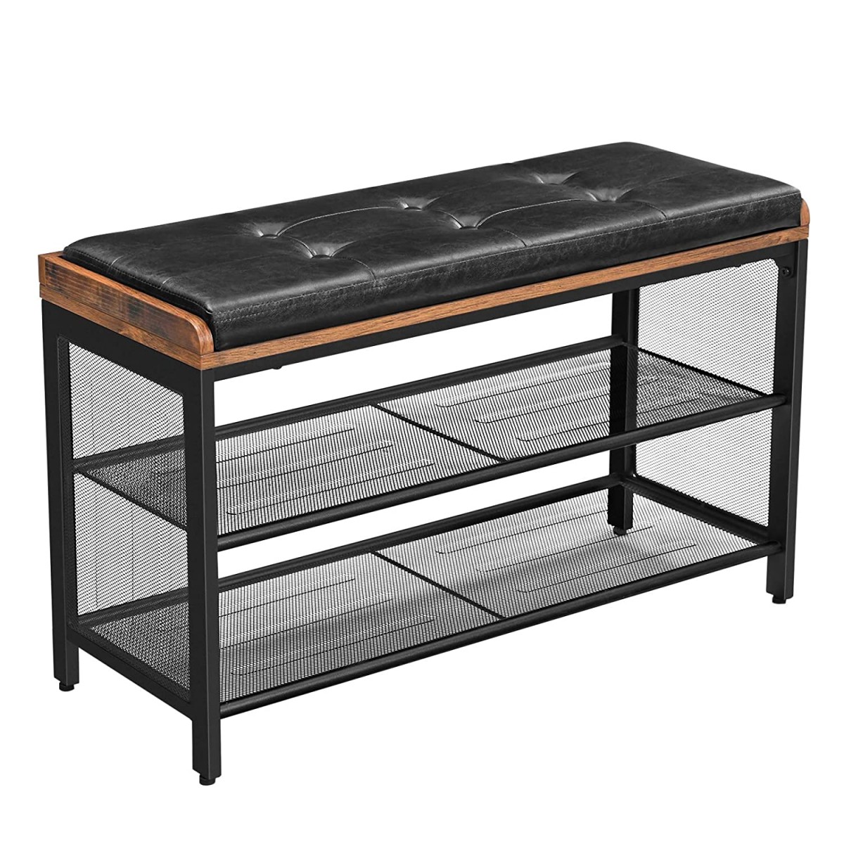dulap pentru pantofi cu scaun 80x30x48cm metal lemn piele ecologică megamix.sk