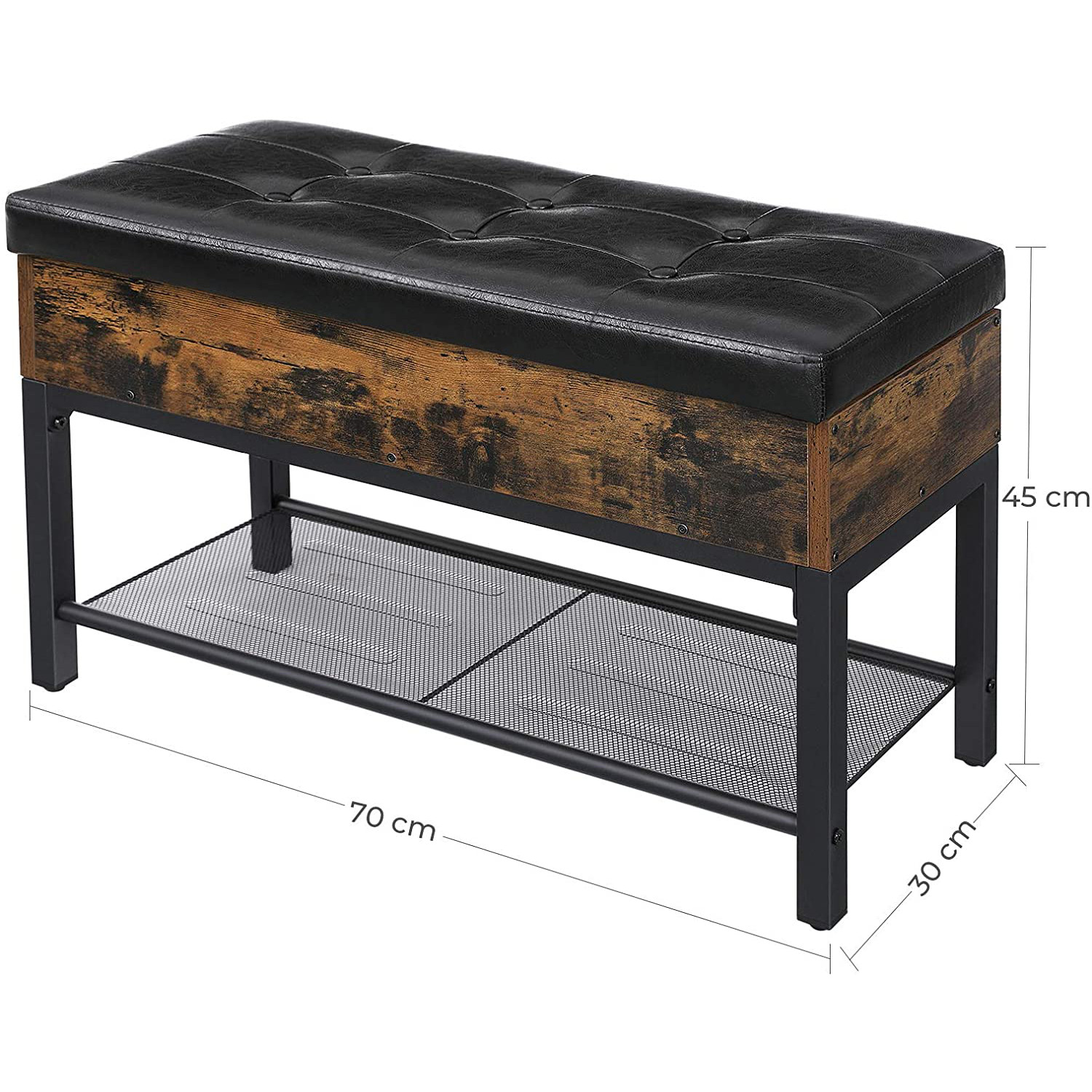 dulap pentru pantofi cu șezut și spațiu de depozitare 70x30x45cm megamix.sk