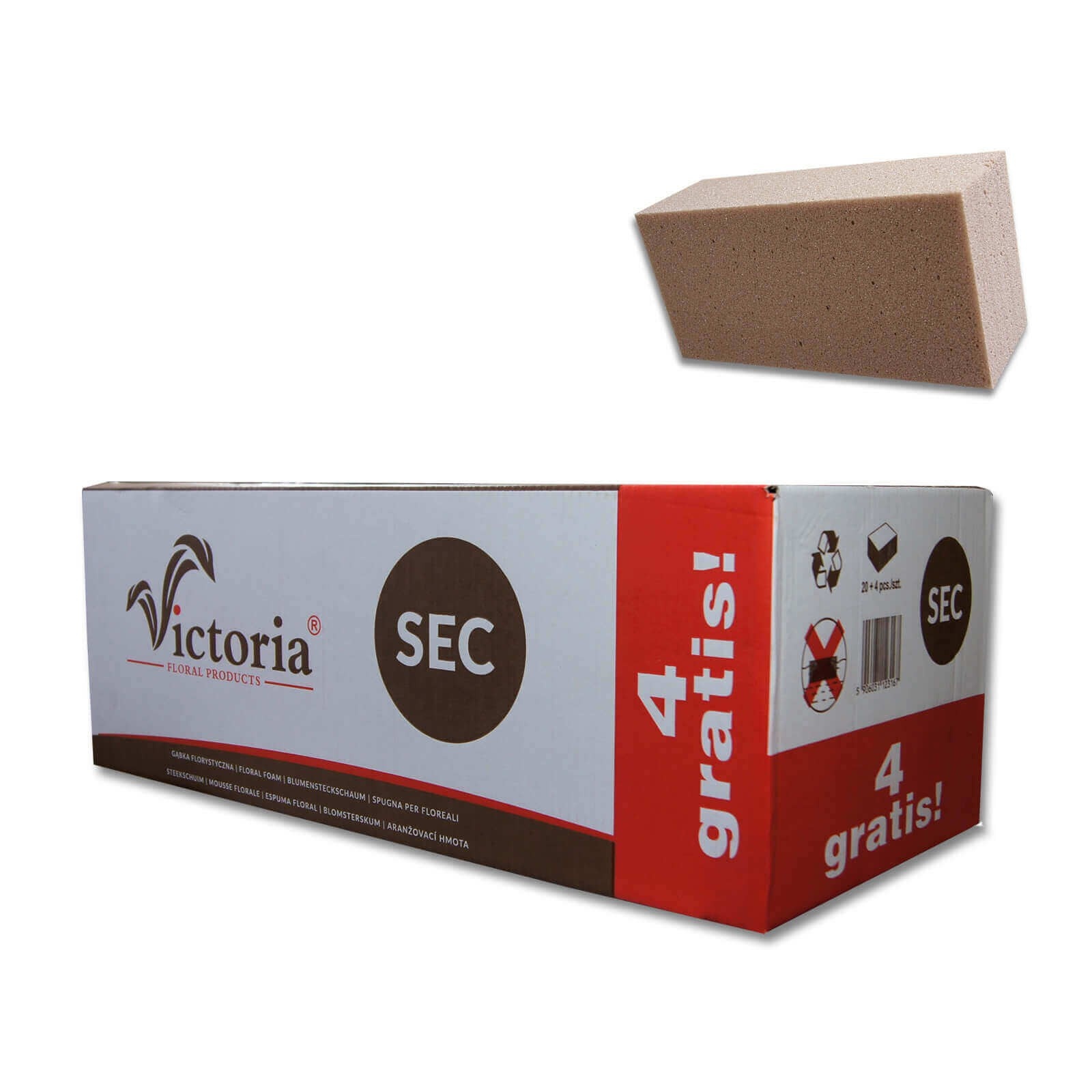 Burete floral uscat 23x7x11cm bej megamix.sk