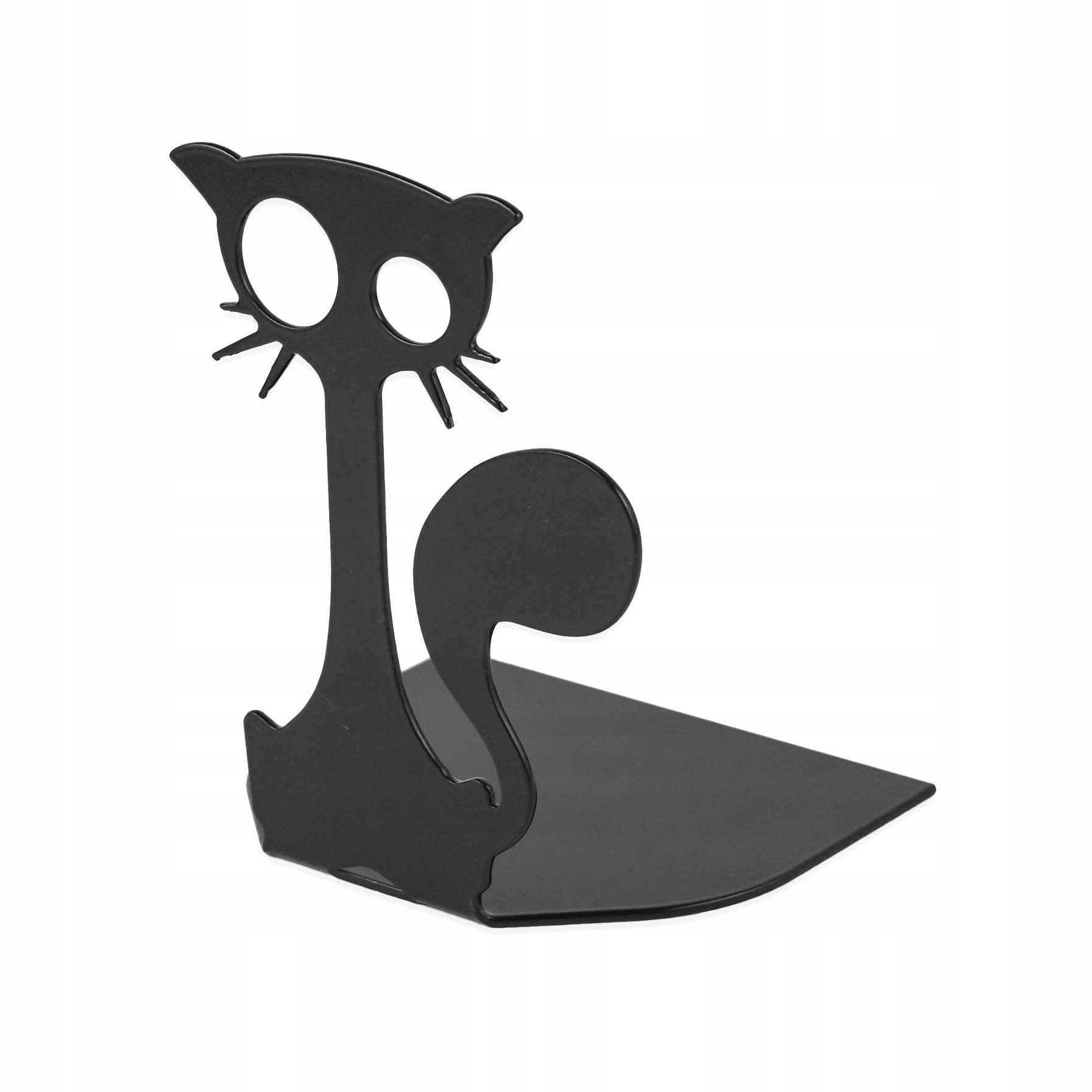 suport metalic pentru cărți 10x12x8cm pisică neagră megamix.sk