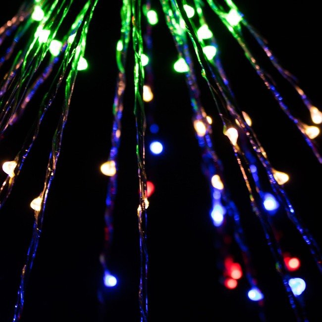 sârmă luminoasă 100 buc LED stea multicoloră 8 funcții megamix.sk