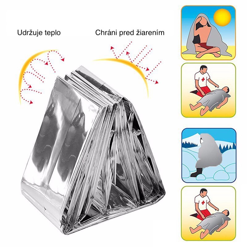 folie termică pentru supraviețuire argintie aurie pătură de salvare megamix.sk