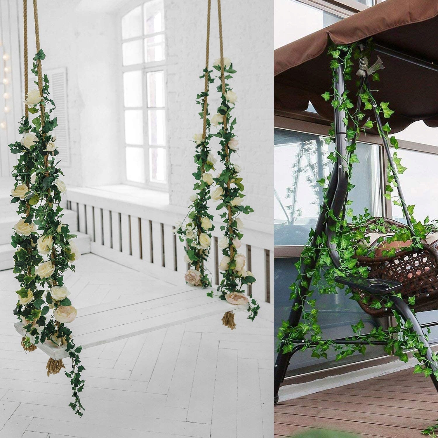 Iedera artificială pentru balcon 6 bucăți 2m decorațiune pentru perete megamix.sk