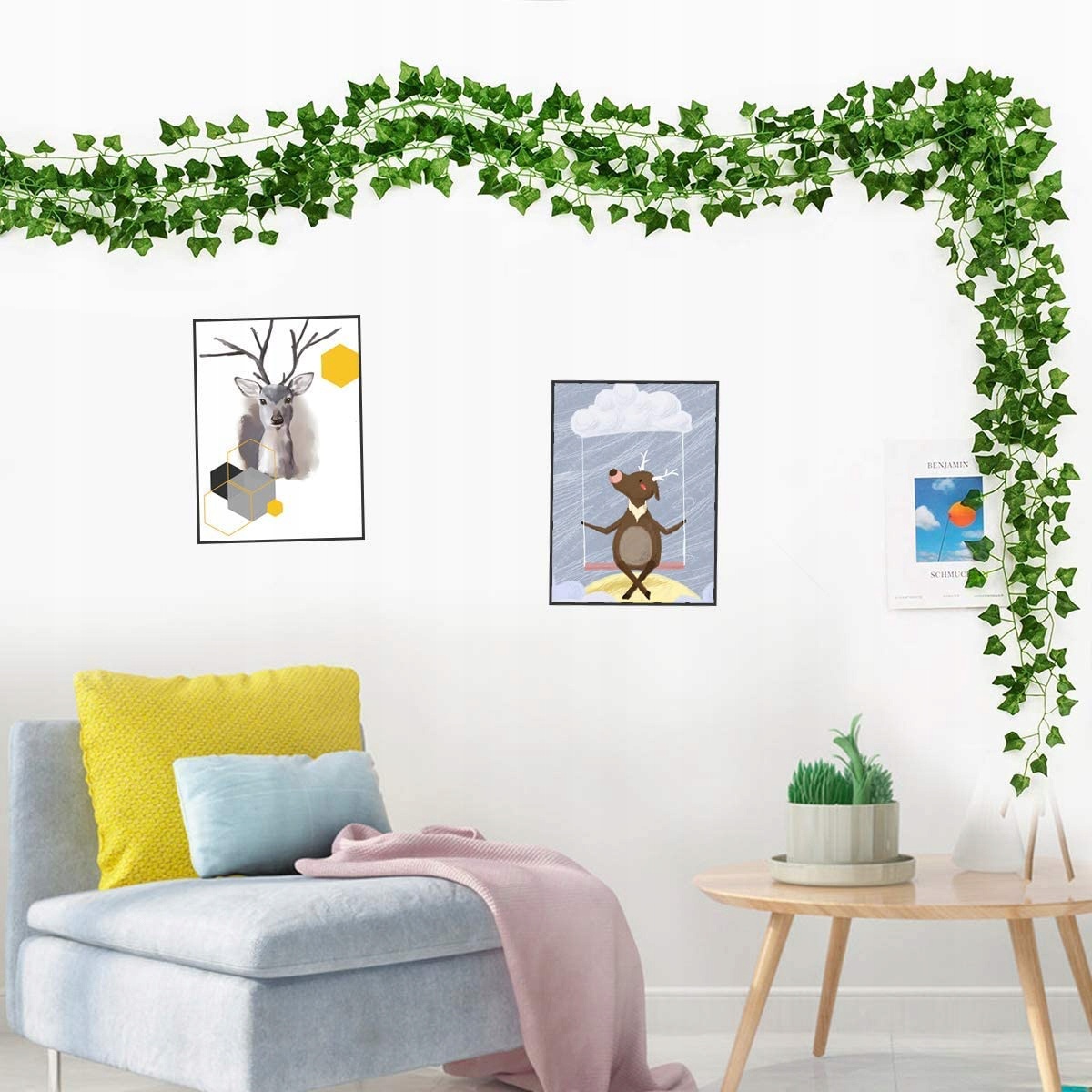 Iedera artificială pentru balcon 6 bucăți 2m decorațiune pentru perete megamix.sk