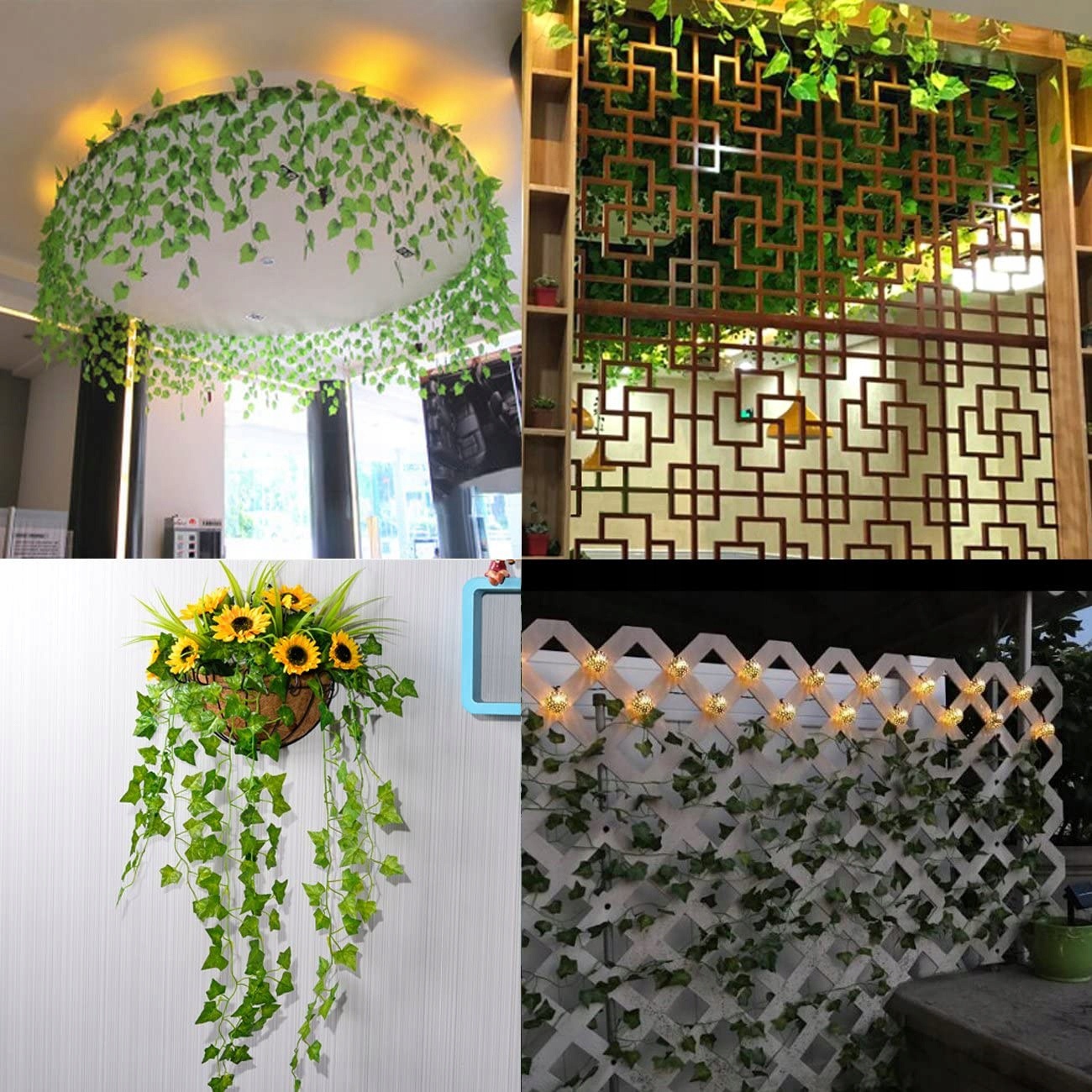 Iedera artificială pentru balcon 6 bucăți 2m decorațiune pentru perete megamix.sk