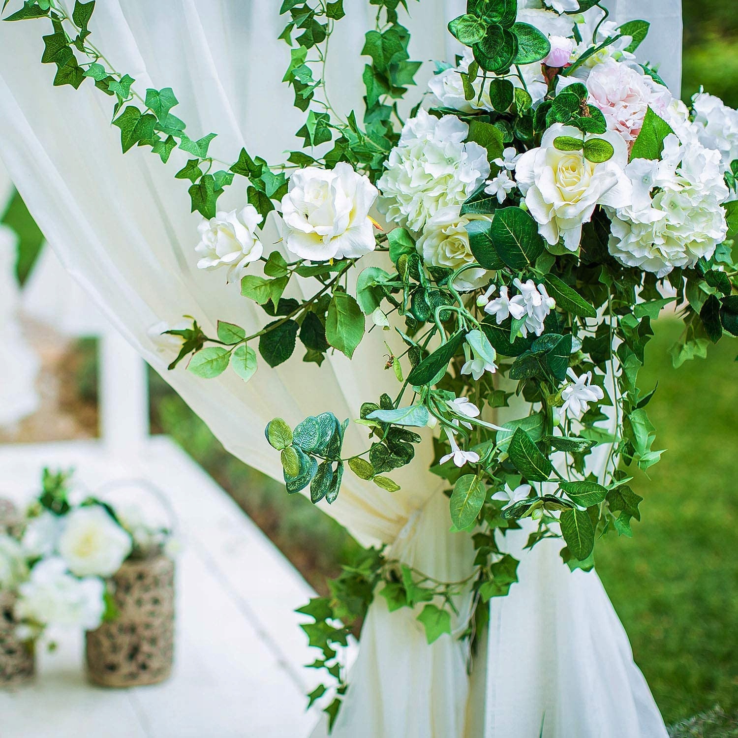 Iedera artificială pentru balcon 6 bucăți 2m decorațiune pentru perete megamix.sk