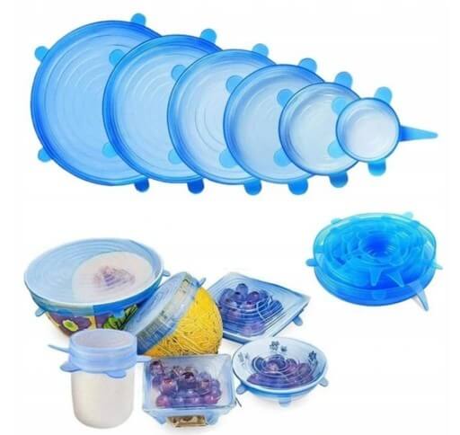 Capace universale din silicon pentru alimente 6 buc megamix.sk