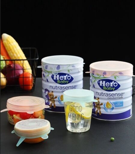 Capace universale din silicon pentru alimente 6 buc megamix.sk