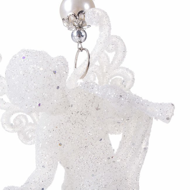 ornament de Crăciun pentru pom de Crăciun înger alb 10cm megamix.sk