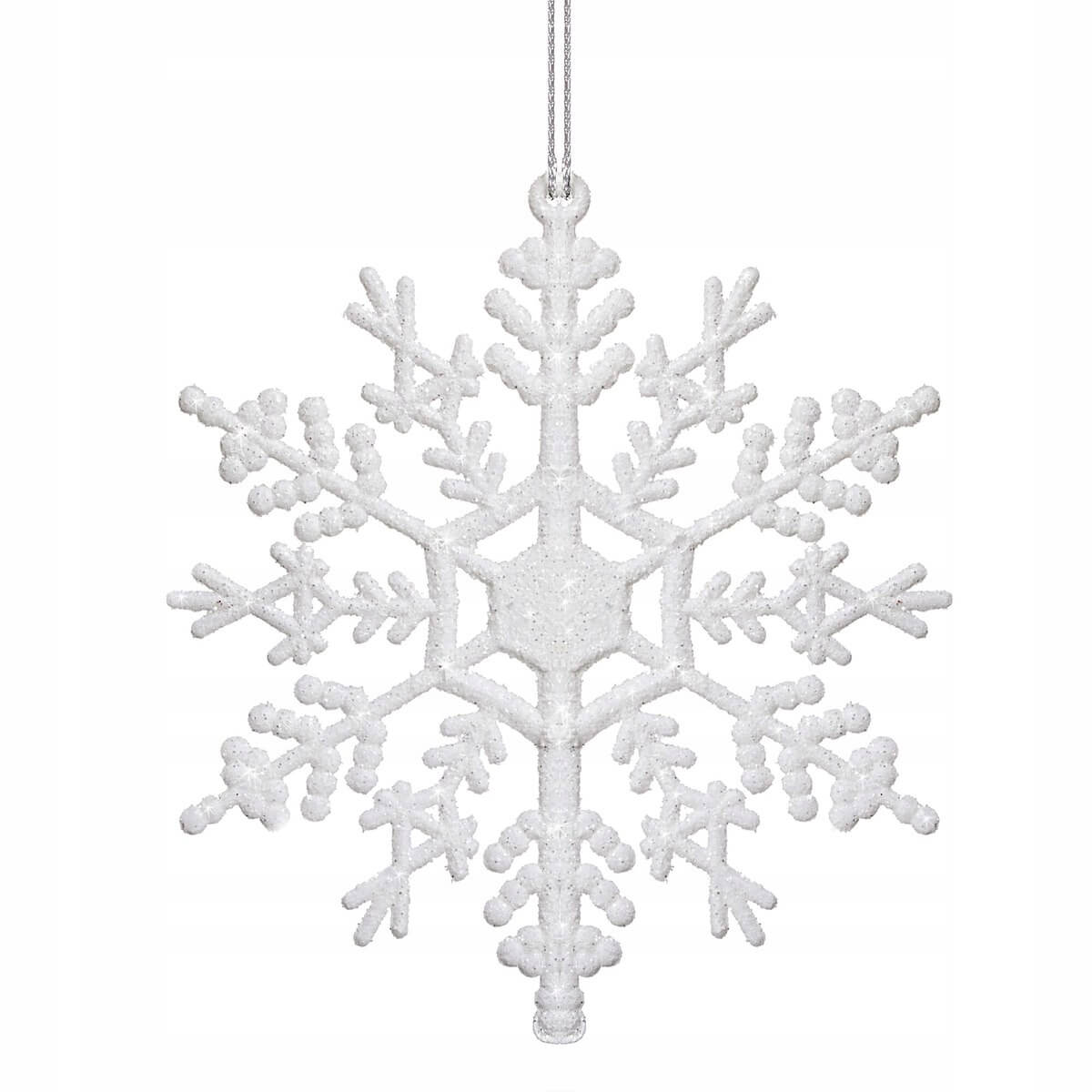 Decoratiune de Crăciun pentru brad fulg de zăpadă 12cm 3 bucăți megamix.sk