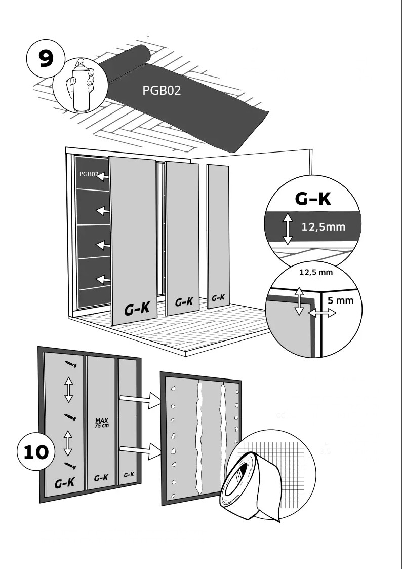 Montajul cauciucului PGB02